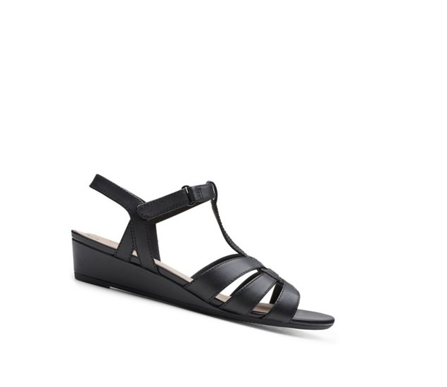 Clarks Abigail Kozene Sandale na Platforme Damske Čierne | QISH-15329