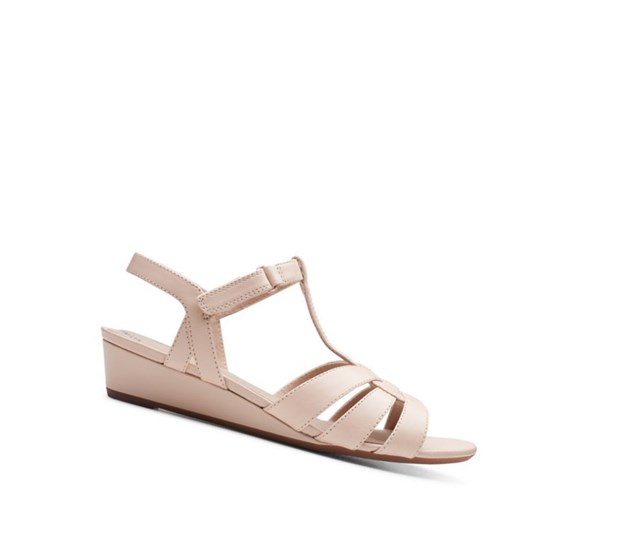 Clarks Abigail Kozene Sandale na Platforme Damske Skin | SXGN-94608