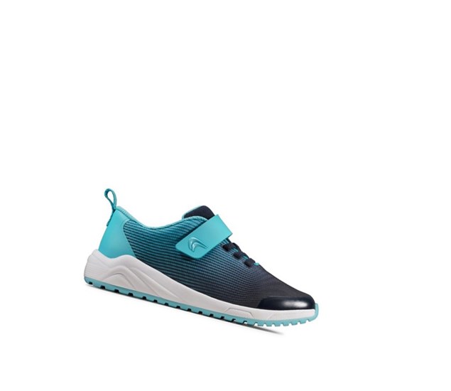 Clarks Aeon Pace Kozene Tenisky Chlapcenske Námornícka Modrá | HOUA-04513