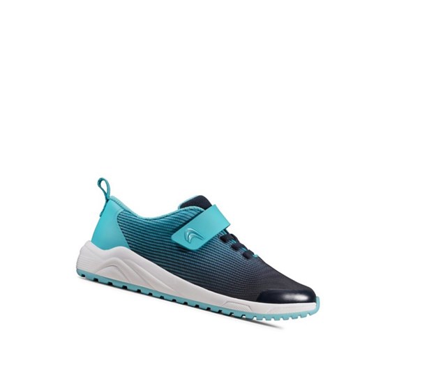Clarks Aeon Pace Kozene Tenisky Chlapcenske Námornícka Modrá | WRTH-58734
