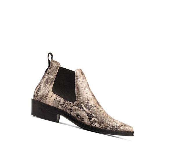 Clarks Alcina Top Kozene Chelsea Cizmy Damske Siva Had | FHDM-46835