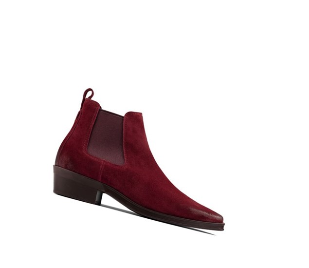 Clarks Alcina Top Semisove Chelsea Cizmy Damske Tmavo Červené | TDPY-01495