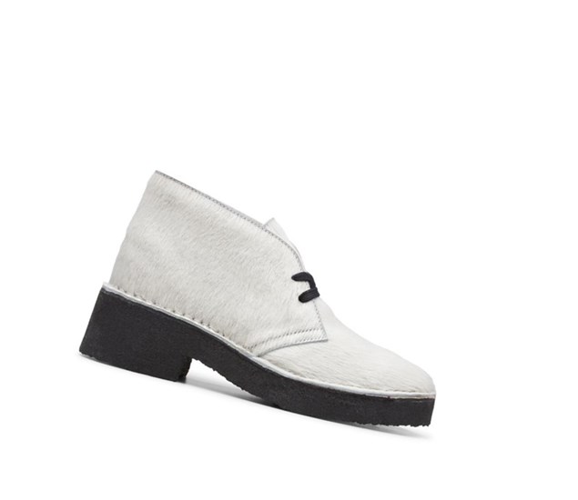 Clarks Arisa Desert Snurovacie Topanky Damske Biele | JOXZ-97061
