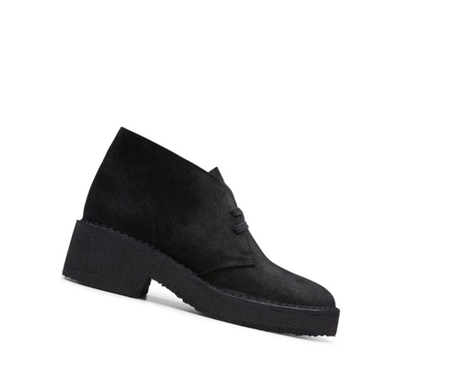 Clarks Arisa Semisove Púštne Čižmy Damske Čierne | PITG-86931