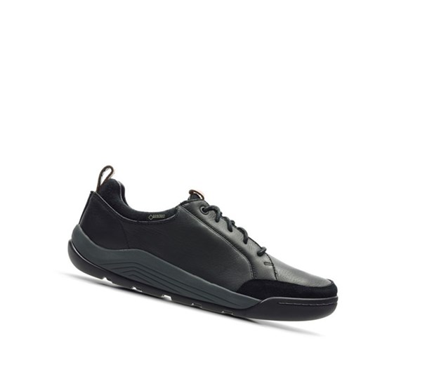Clarks Ashcombe Bay Gore-tex Kozene Ležérne Tenisky Panske Čierne | UKDR-32169