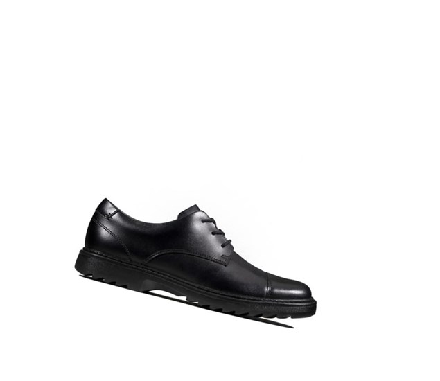 Clarks Asher Soar Kozene Skolske Topanky Chlapcenske Čierne | ZORS-09845