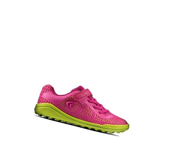 Clarks Award Swift Tenisky Chlapcenske Ruzove Citrón | HRYL-49861