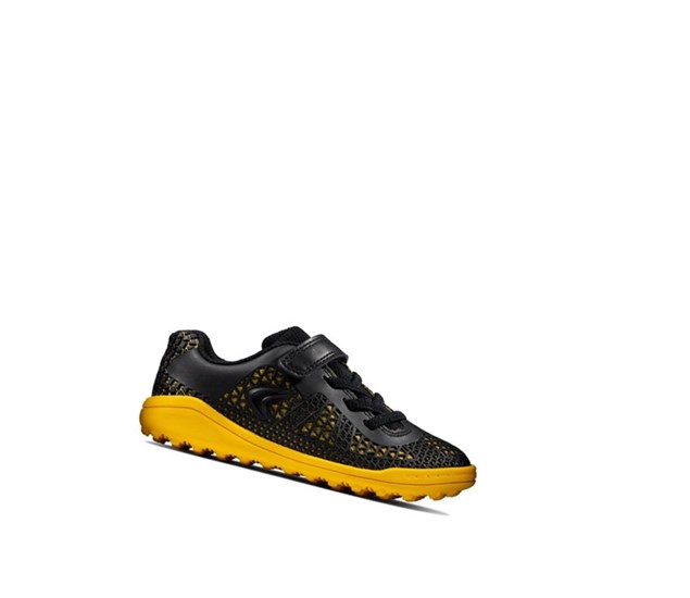 Clarks Award Swift Tenisky Chlapcenske Čierne Žlté | KDEZ-61927