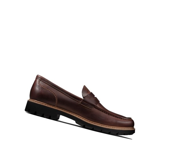 Clarks Batcombe Edge Kozene Mokasiny Panske Tmavo Hnede | RBYA-42816