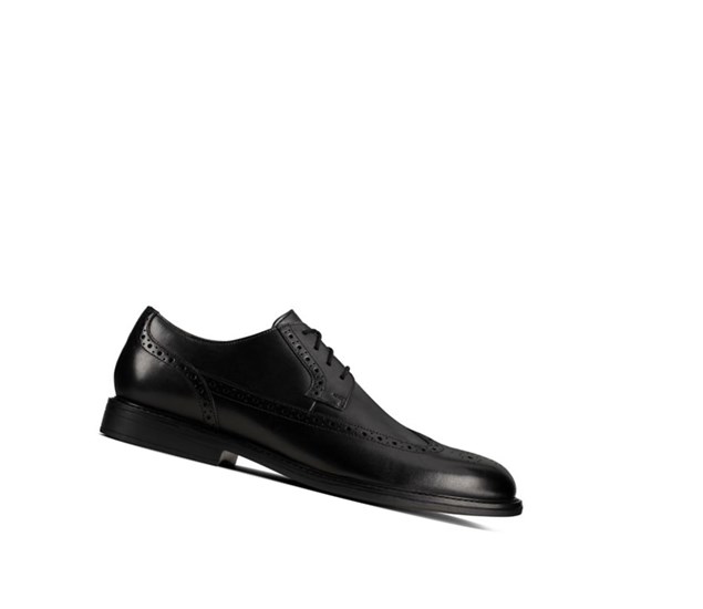 Clarks Beckfield Limit Kozene Brogue Topanky Panske Čierne | KJQE-05931