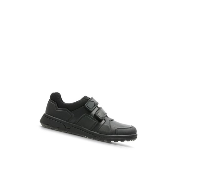 Clarks Blake Street Kozene Skolske Topanky Chlapcenske Čierne | UYVR-54910