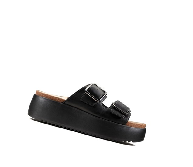 Clarks Botanic Slapky Kozene Slapky Damske Čierne | PIVB-03691