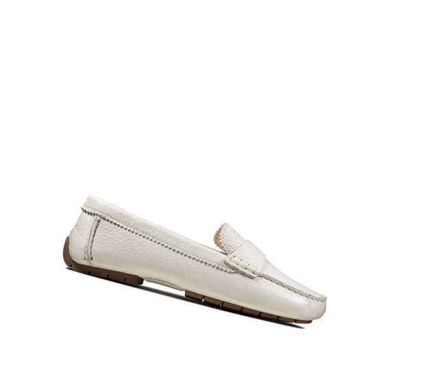 Clarks C Mocc Kozene Slip On Tenisky Damske Biele | CGQA-15497