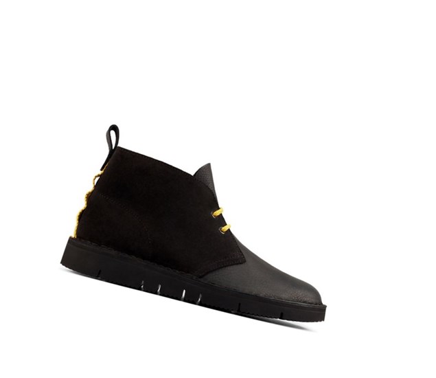 Clarks Cipkovane Up 2.0 Púštne Čižmy Panske Čierne | DAOM-75264
