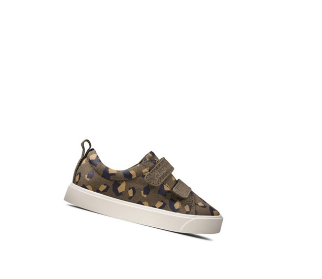 Clarks City Bright Casual Obuv Chlapcenske Olivovo Zelená Maskacove | DARB-84157