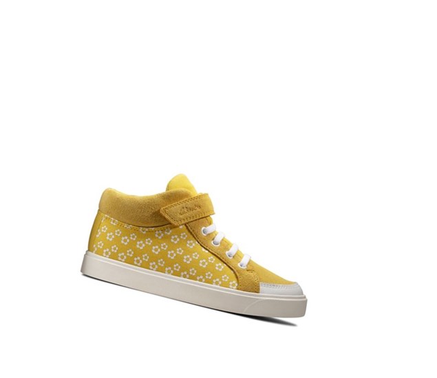 Clarks City Hop Casual Cizmy Dievcenske Žlté | YGXF-61752