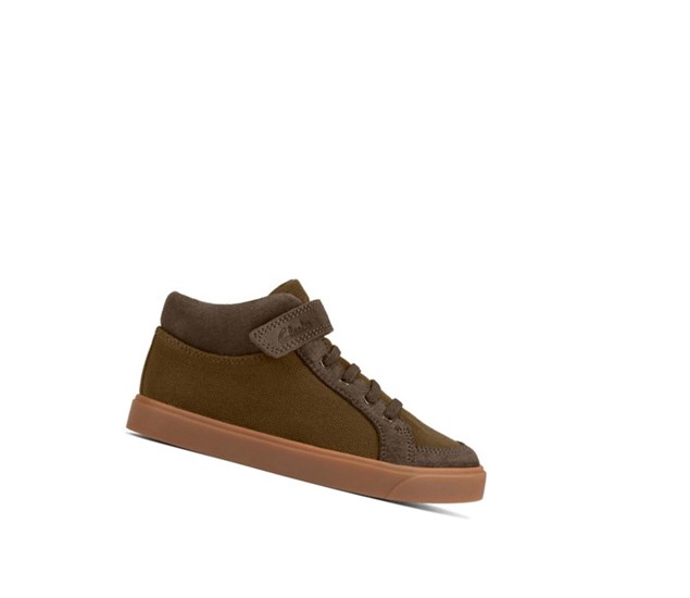 Clarks City Hop Casual Obuv Chlapcenske Olivovo Zelená | FNKR-79530