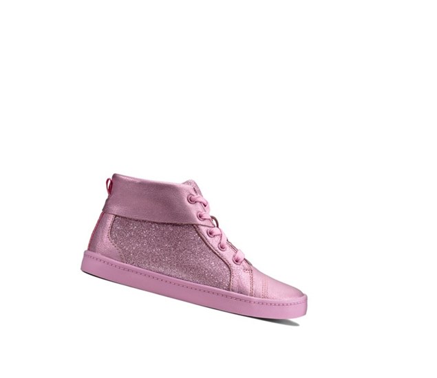 Clarks City Oasis Hi Sparkle Kozene Kozene Cizmy Dievcenske Ruzove | CHSB-49036