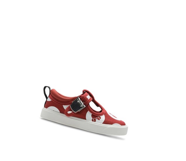 Clarks City Polka T-bar Ležérne Tenisky Chlapcenske Červené | CREJ-64071