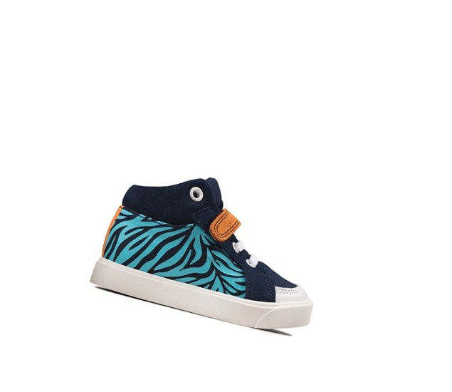Clarks City Pop Cizmy Chlapcenske Námornícka Modrá | EOUL-68130