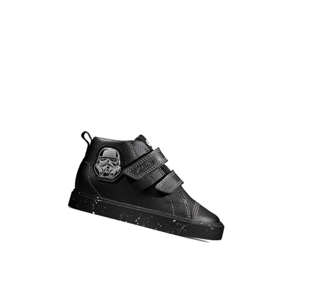 Clarks City Storm Hi Kozene Kozene Cizmy Chlapcenske Čierne | ZNXE-28793