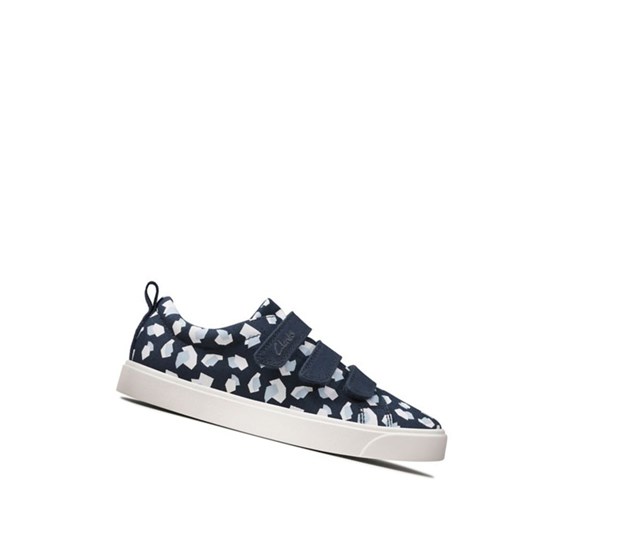 Clarks City Vibe Print Casual Obuv Chlapcenske Námornícka Modrá | XYLF-41857