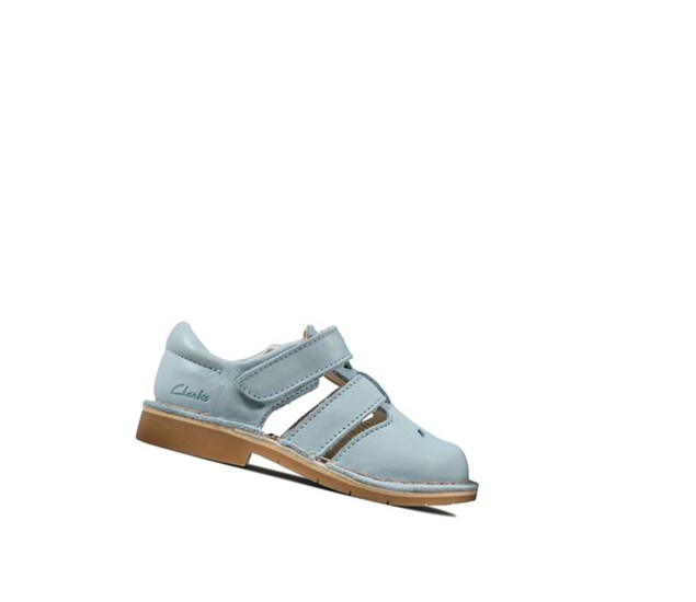 Clarks Comet Sand Kozene Sandale Casual Dievcenske Svetlo Modre | PIQO-47250