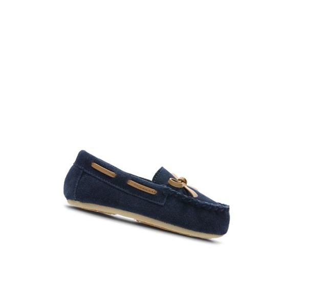 Clarks Crackling Flo Semisove Papuce Chlapcenske Námornícka Modrá | TEBI-71825