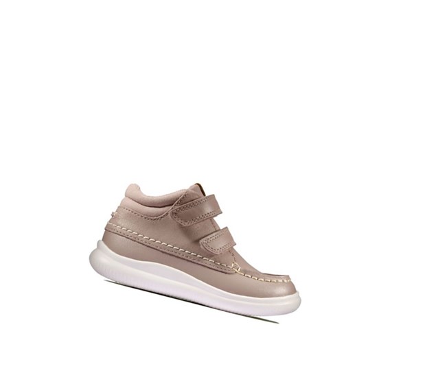 Clarks Crest Tuktu Kozene Ležérne Tenisky Dievcenske Ruzove | ZSEU-52860