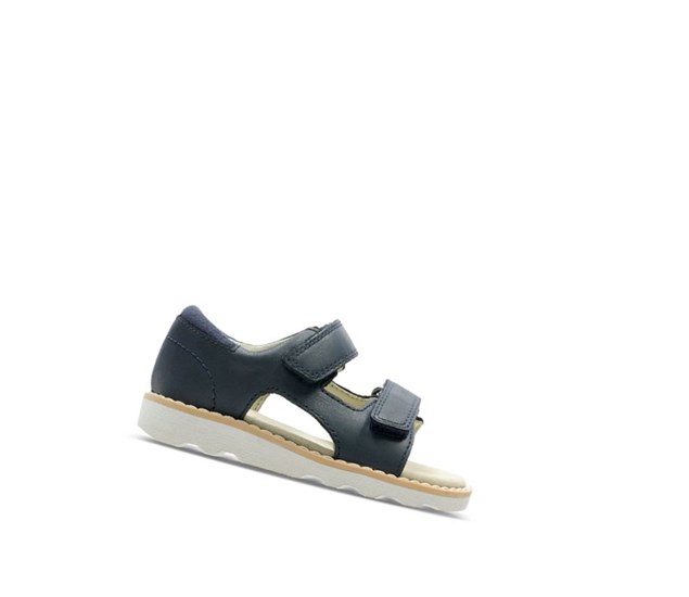 Clarks Crown Root Kozene Sandale Casual Chlapcenske Námornícka Modrá | DKJT-19632