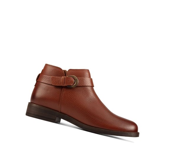 Clarks Demi 2 Tone Kozene Clenkove Cizmy Damske Tmavo Hnede | QWPH-23908