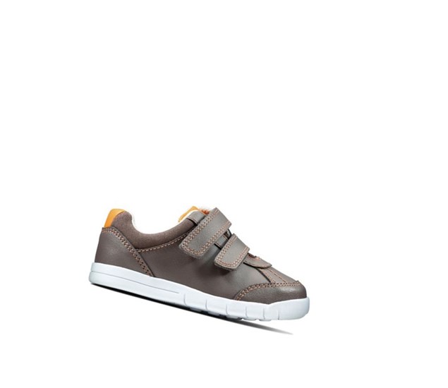 Clarks Emery Sky Kozene Ležérne Tenisky Chlapcenske Hnede | IJPE-01872