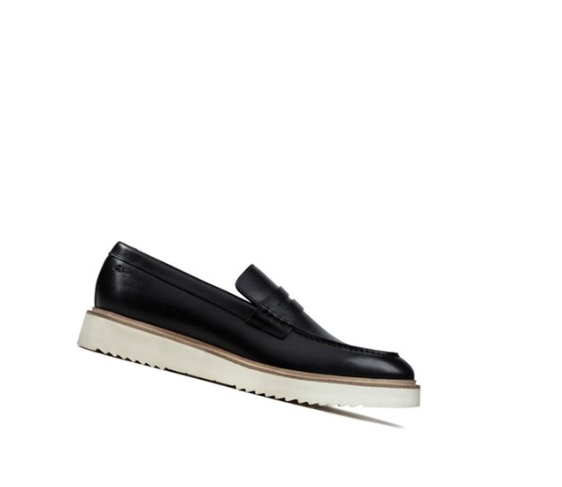 Clarks Ernest Free Kozene Mokasiny Panske Čierne | JERP-12945