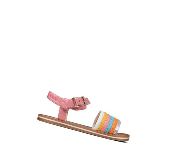 Clarks Finch Stride Kozene Sandale Casual Dievcenske Multicolour | SGHM-86513