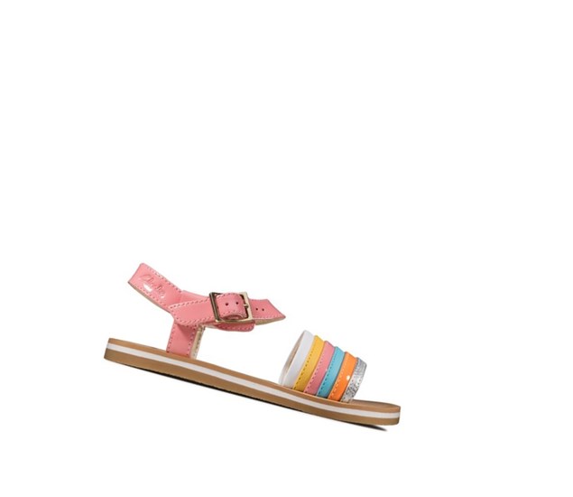 Clarks Finch Stride Kozene Sandale Casual Dievcenske Multicolour | VGWF-39825