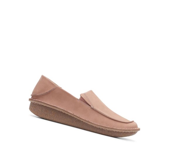 Clarks Funny Go Nubuck Vychadzkove Topanky Damske Ruzove | ZTNL-56832