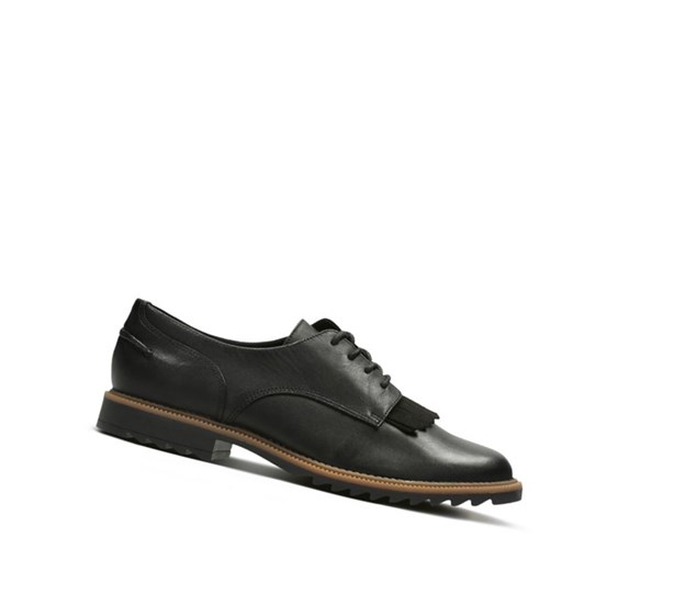 Clarks Griffin Mabel Kozene Snurovacie Topanky Damske Čierne | KXQS-97082