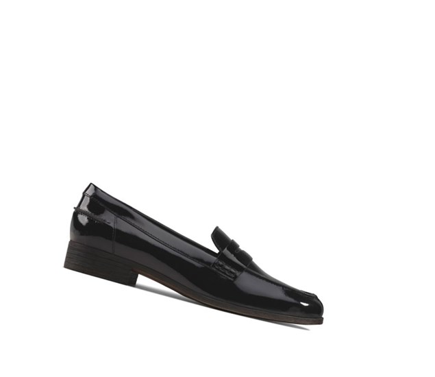 Clarks Hamble Lakovane Kozene Mokasiny Damske Čierne | ZLOB-43278