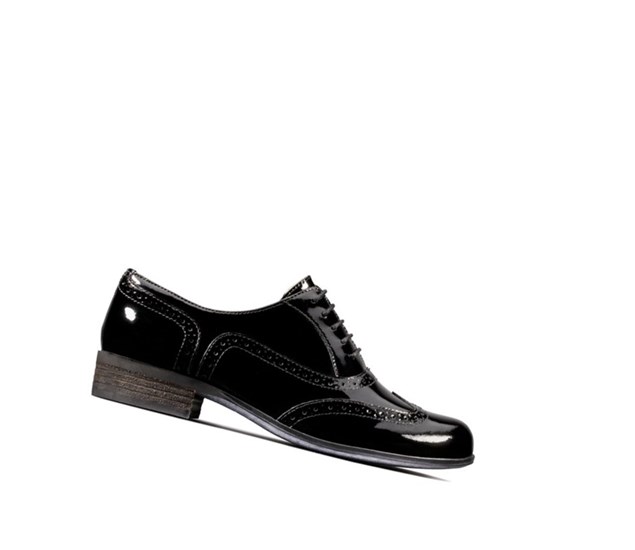 Clarks Hamble Oak Lakovane Brogue Topanky Damske Čierne | KBGJ-93806