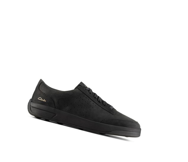 Clarks Hero Air Cipkovane Nubuck Ležérne Tenisky Panske Čierne | NJTU-07923