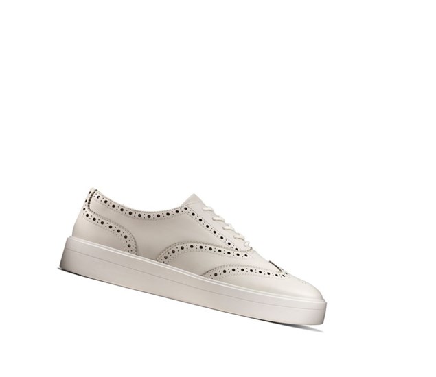 Clarks Hero Kozene Snurovacie Topanky Damske Biele | GIWF-85796