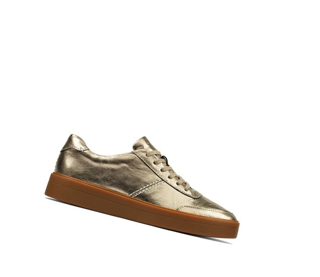 Clarks Hero Walk Kozene Tenisky Damske Zlate | DYHV-83409