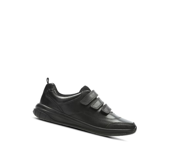 Clarks Hula Thrill Kozene Skolske Topanky Chlapcenske Čierne | BDNG-59241