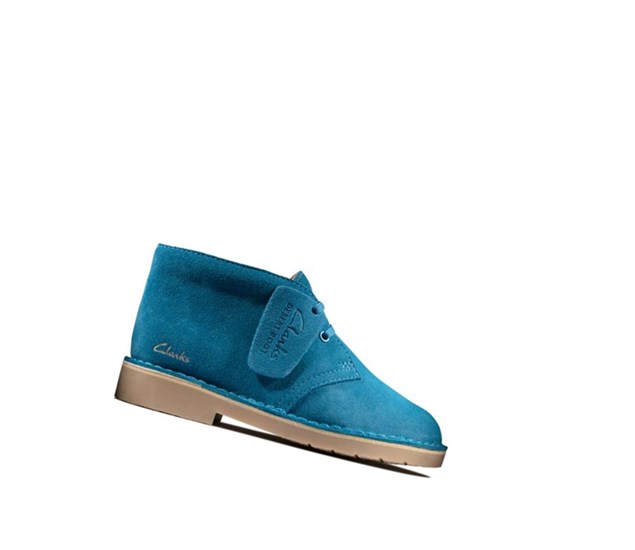 Clarks Iconic Semisove Púštne Čižmy Chlapcenske Modre | OSHF-41956