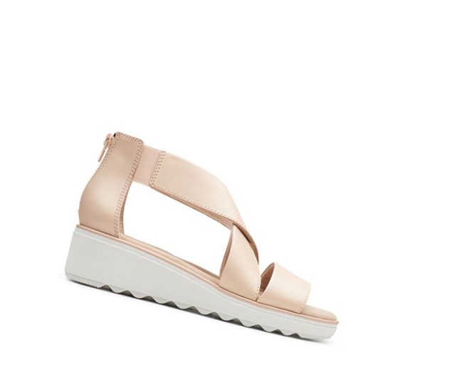 Clarks Jillian Rise Kozene Sandale na Platforme Damske Skin | QCZB-18254