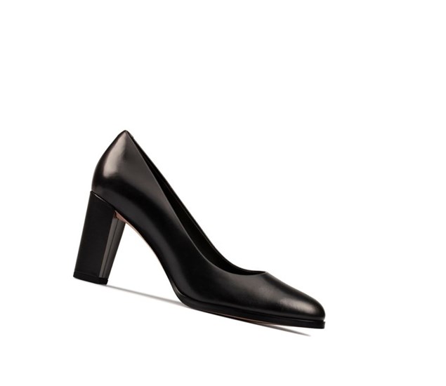 Clarks Kaylin Cara 2 Kozene Podpätky Damske Čierne | DKZH-53970