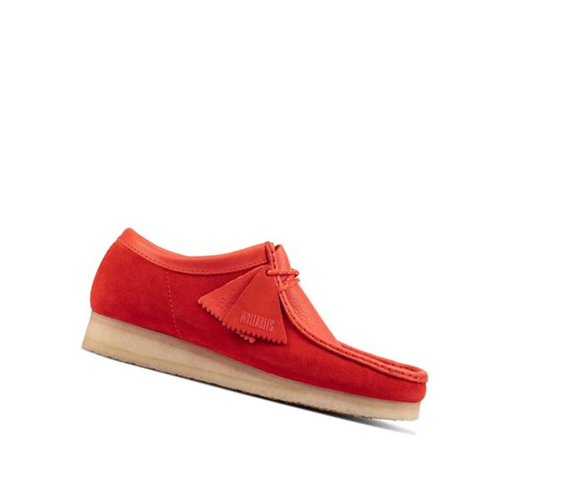 Clarks Klasické Semisove Wallabee Damske Červené | USDV-96013