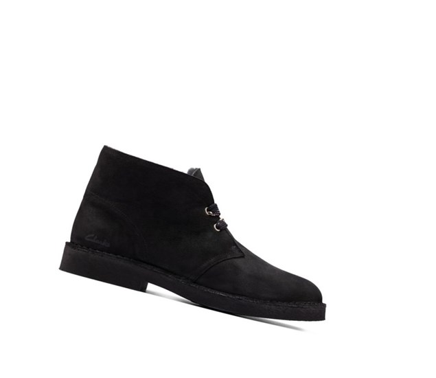 Clarks Lahke Semisove Púštne Čižmy Panske Čierne | UNPF-36250