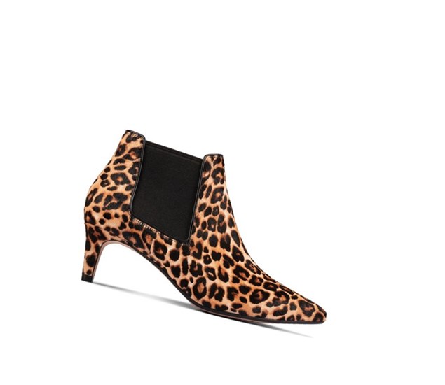 Clarks Laina 55 Print Semisove Clenkove Cizmy Damske Leopardie | QGDC-85401