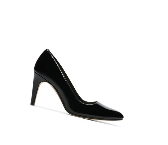 Clarks Laina Rae Lakovane Kozene Podpätky Damske Čierne | LBDI-95120
